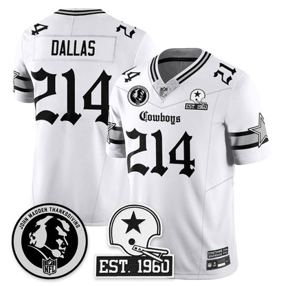 DAL Gothic Vapor Limited Jersey - John Madden Patch - All Stitched