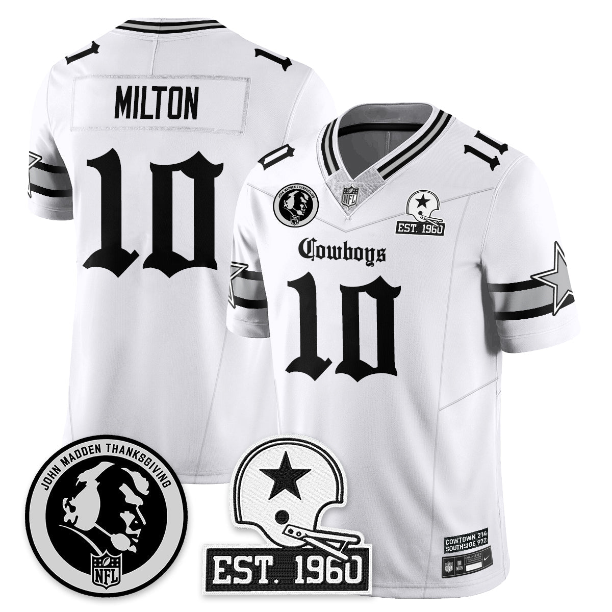 DAL Gothic Vapor Limited Jersey - John Madden Patch - All Stitched