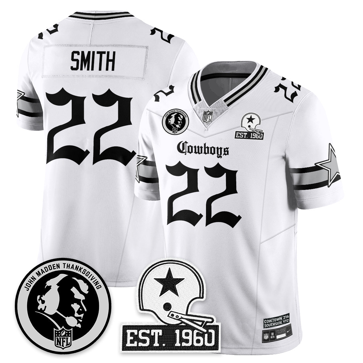 DAL Gothic Vapor Limited Jersey - John Madden Patch - All Stitched