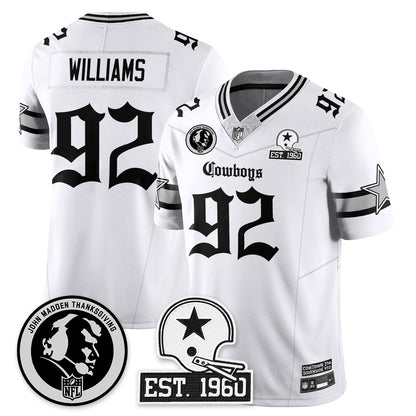 DAL Gothic Vapor Limited Jersey - John Madden Patch - All Stitched