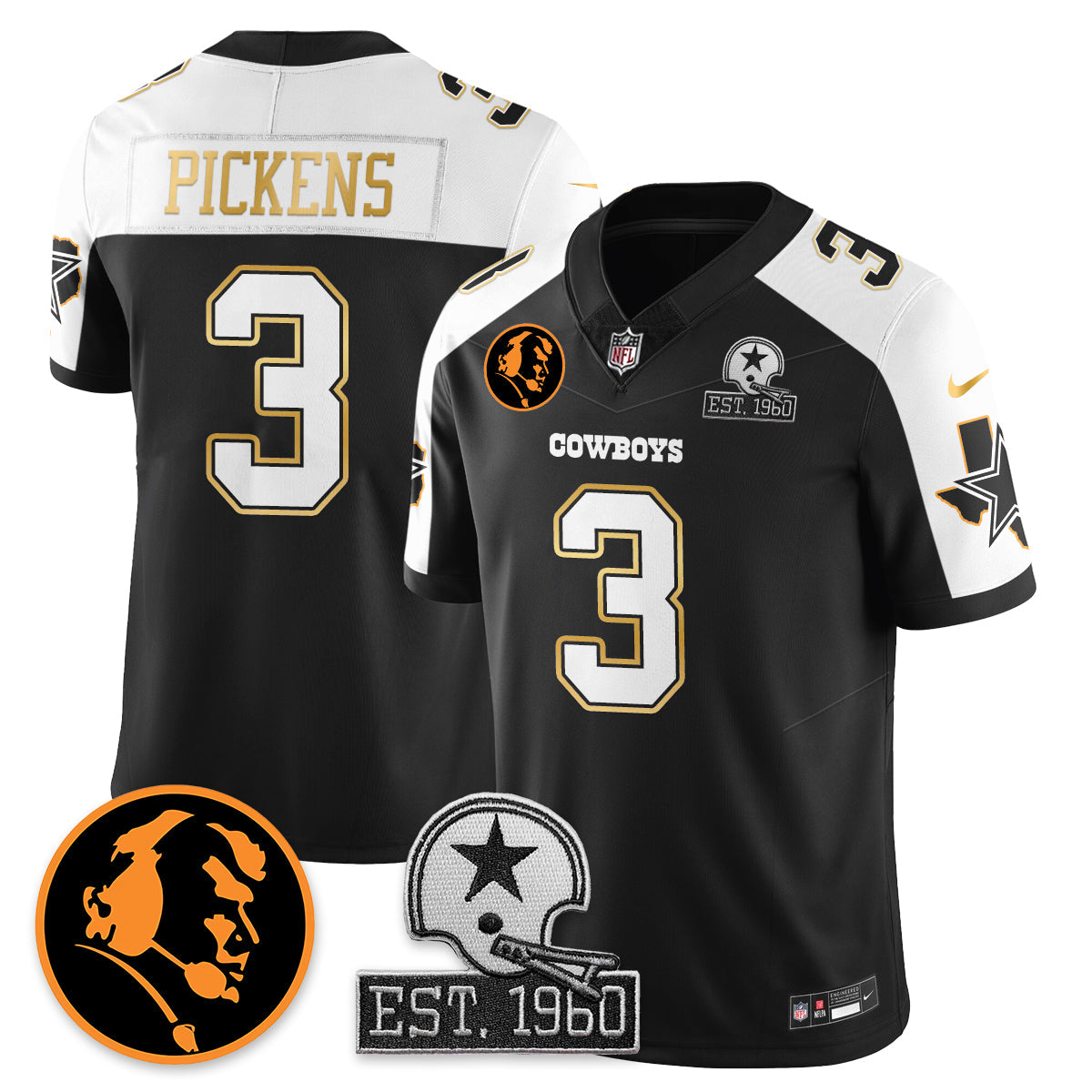 DAL Vapor Limited Gold Jersey - John Madden Patch - All Stitched