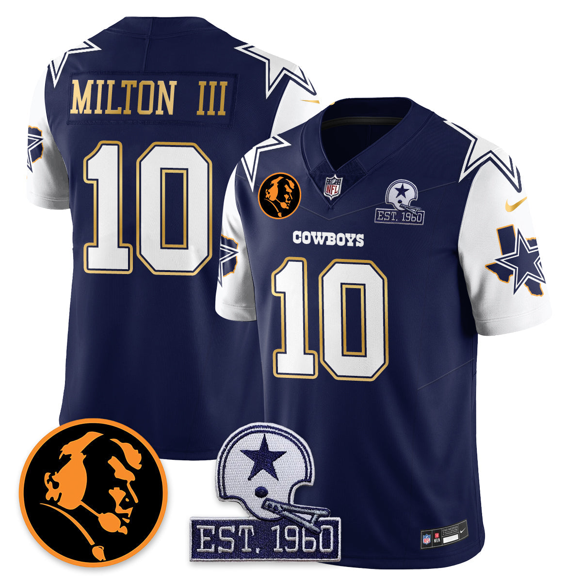 DAL Vapor Limited Gold Jersey - John Madden Patch - All Stitched