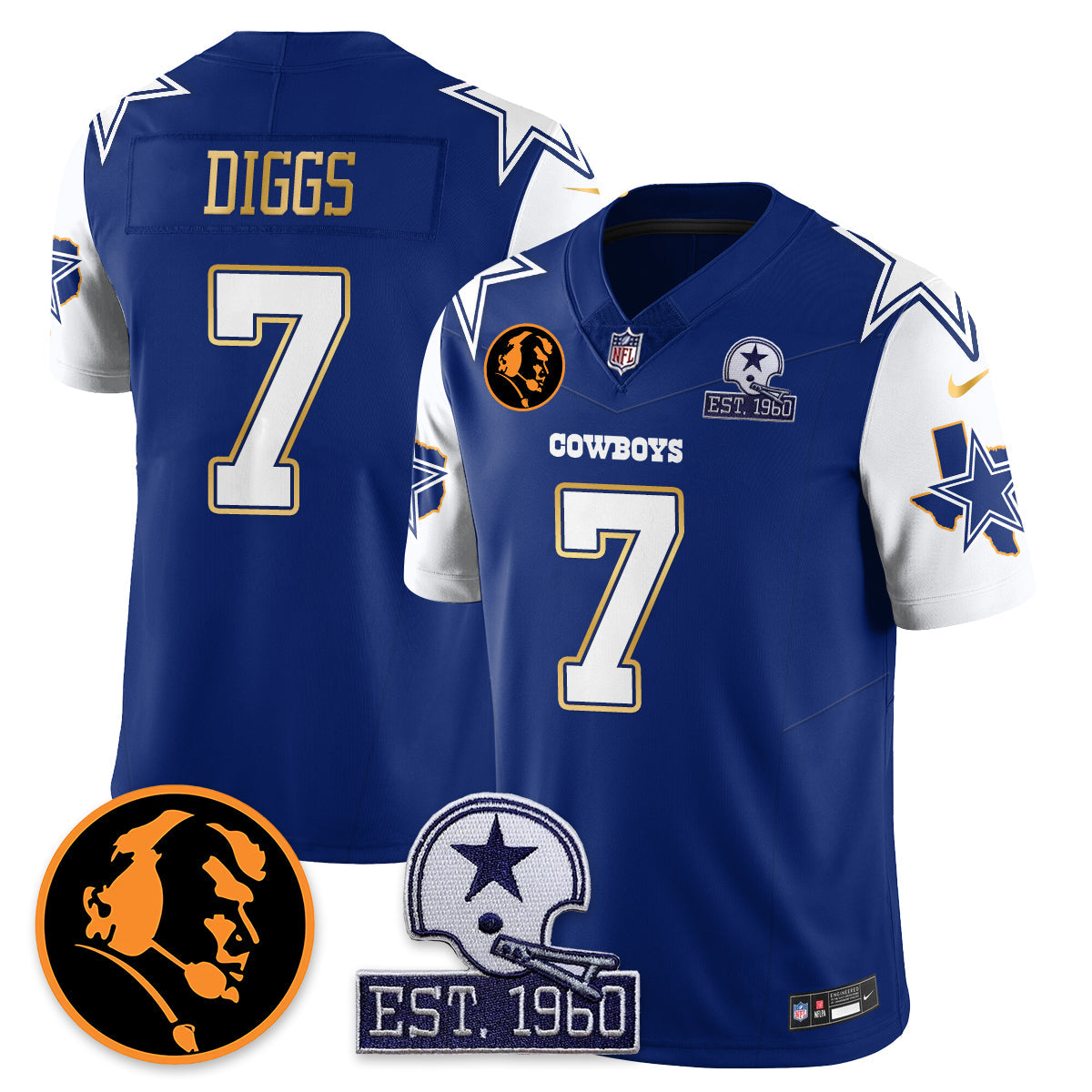 DAL Vapor Limited Gold Jersey - John Madden Patch - All Stitched