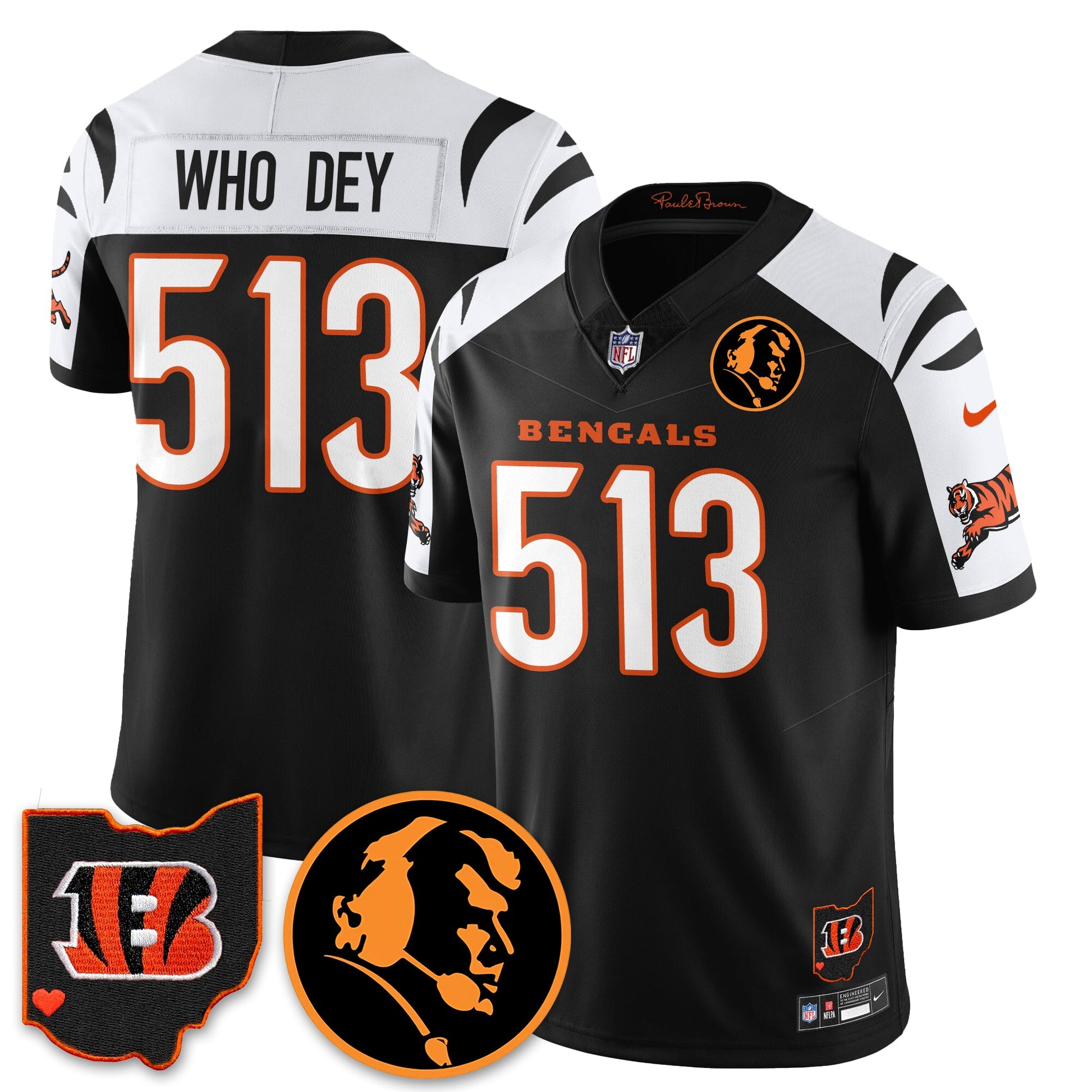 CIN Vapor Limited Jersey - John Madđen Patch - All Stitched