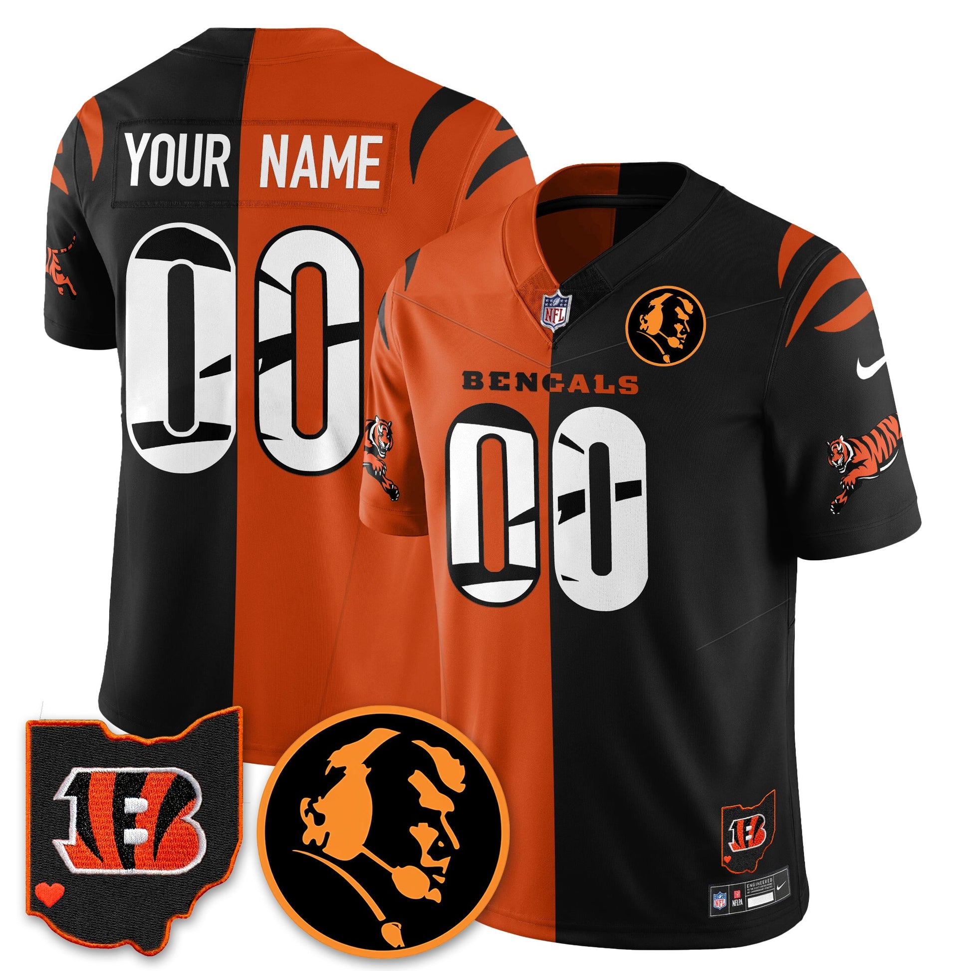 CIN Vapor Limited Jersey - John Madđen Patch - All Stitched