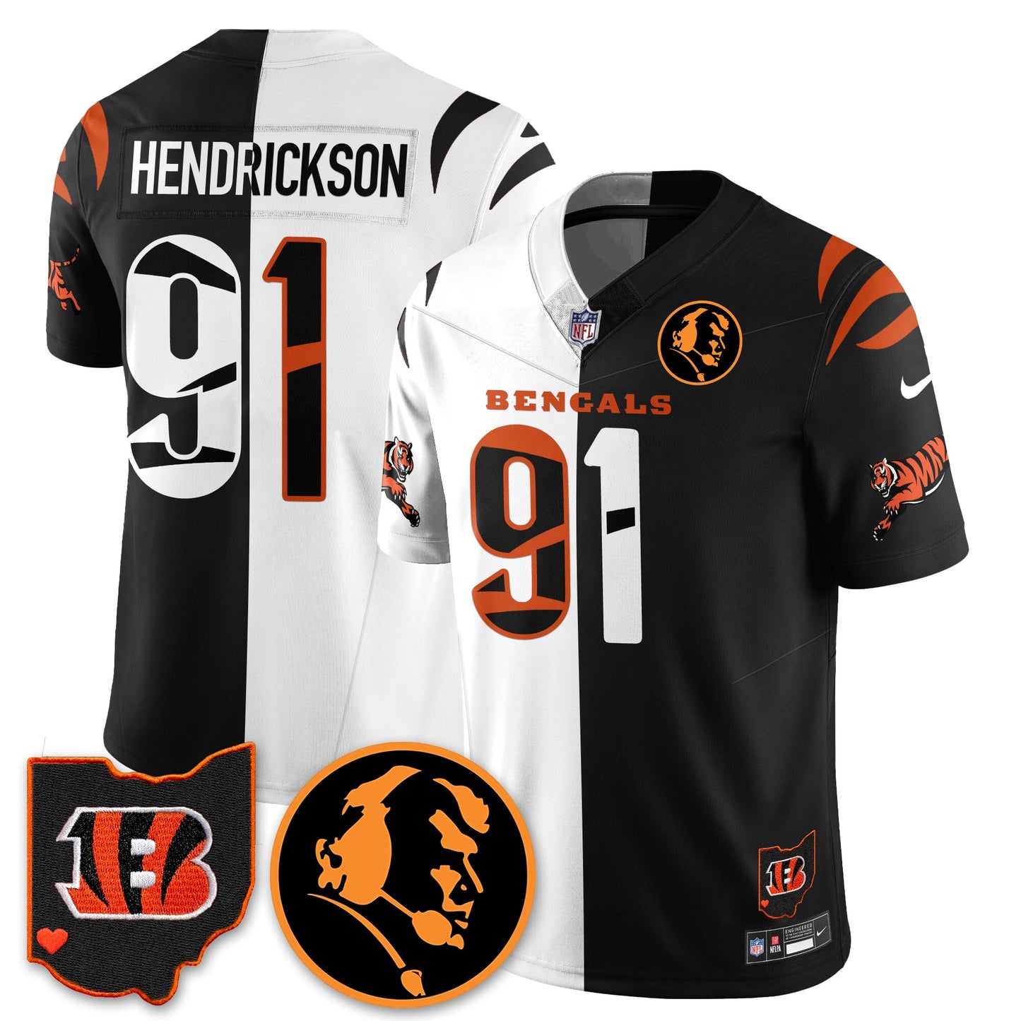 CIN Vapor Limited Jersey - John Madđen Patch - All Stitched