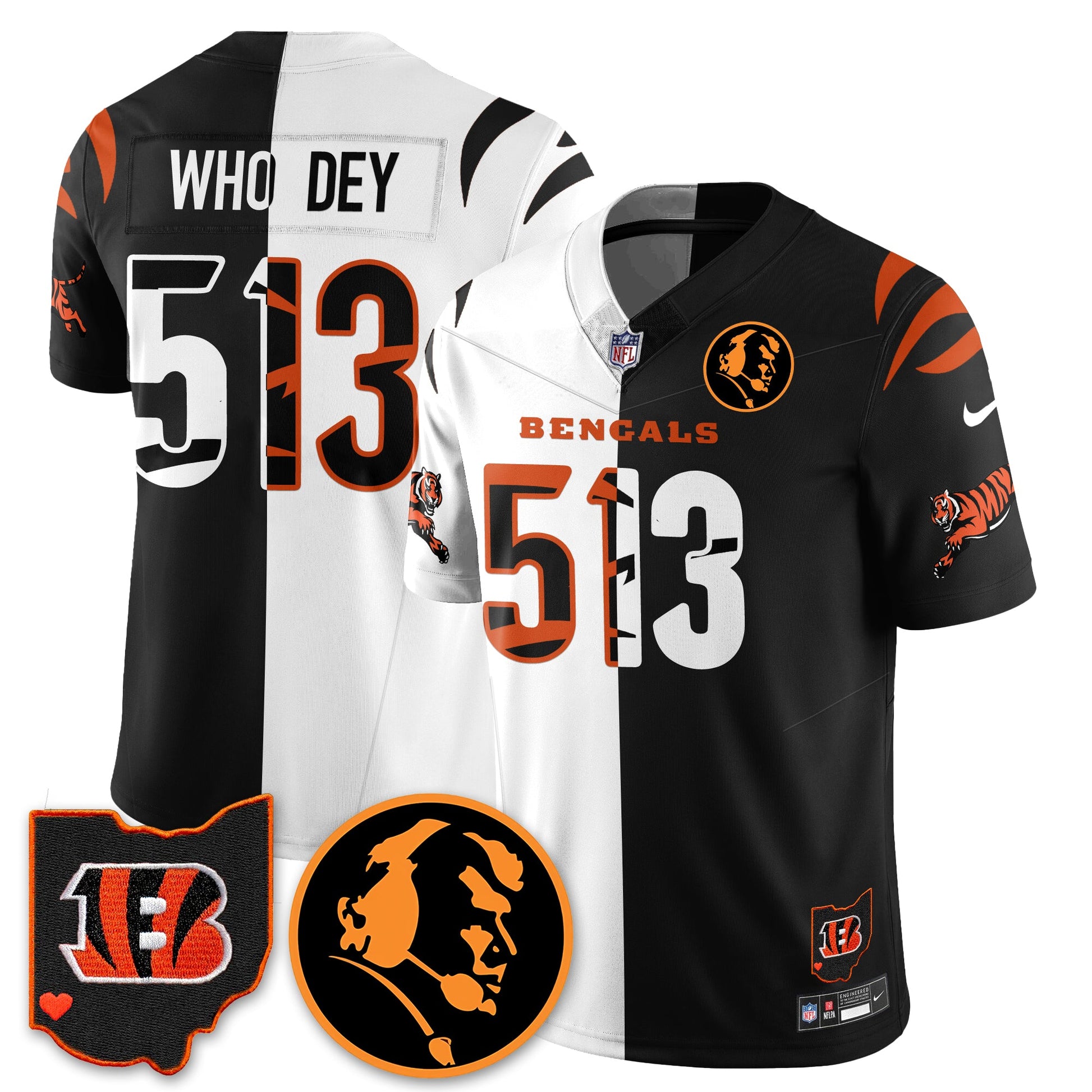 CIN Vapor Limited Jersey - John Madđen Patch - All Stitched