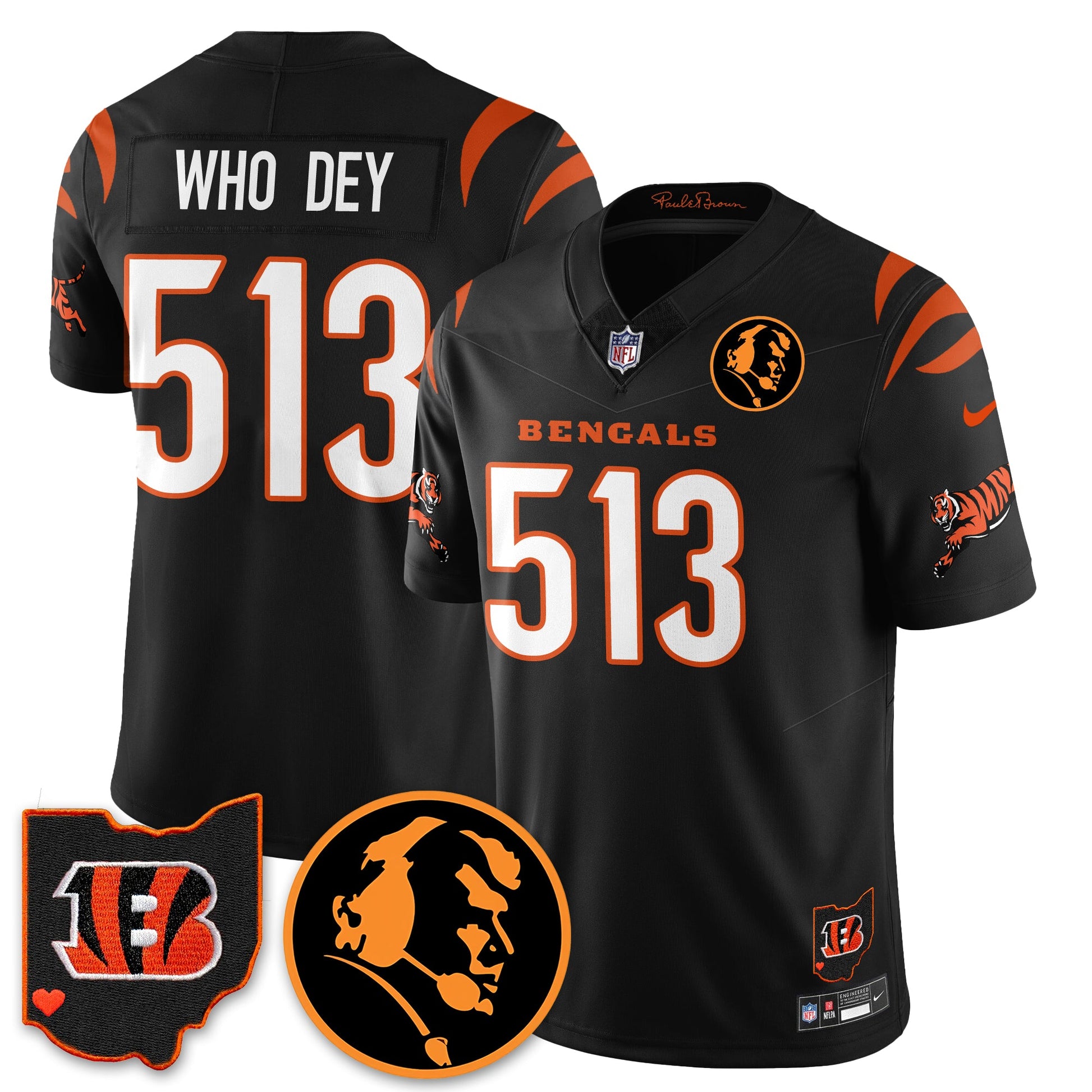 CIN Vapor Limited Jersey - John Madđen Patch - All Stitched