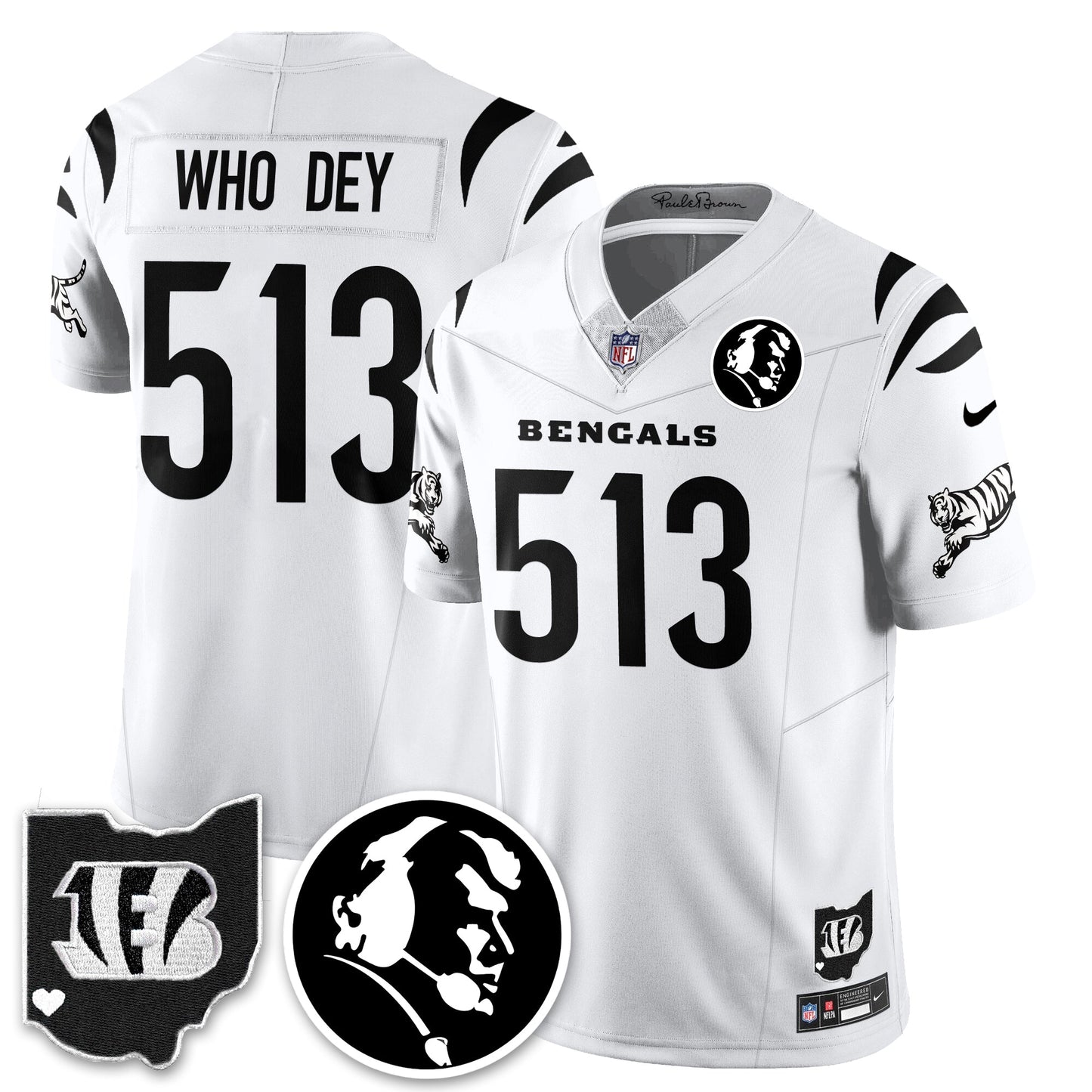 CIN Vapor Limited Jersey - John Madđen Patch - All Stitched