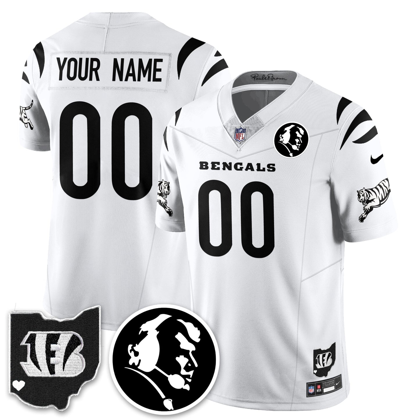 CIN Vapor Limited Jersey - John Madđen Patch - All Stitched