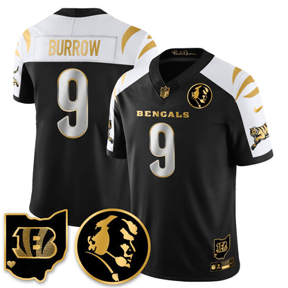 CIN Vapor Limited Gold Jersey - John Madden Patch - All Stitched