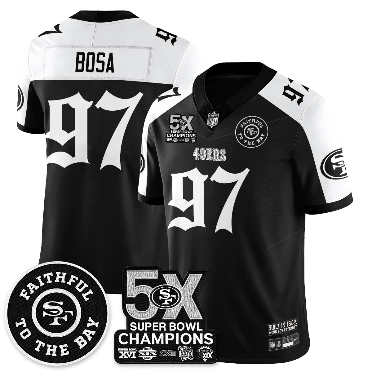 SF 5-Time Champions Gothic Vapor Limited Jersey - All Stitched