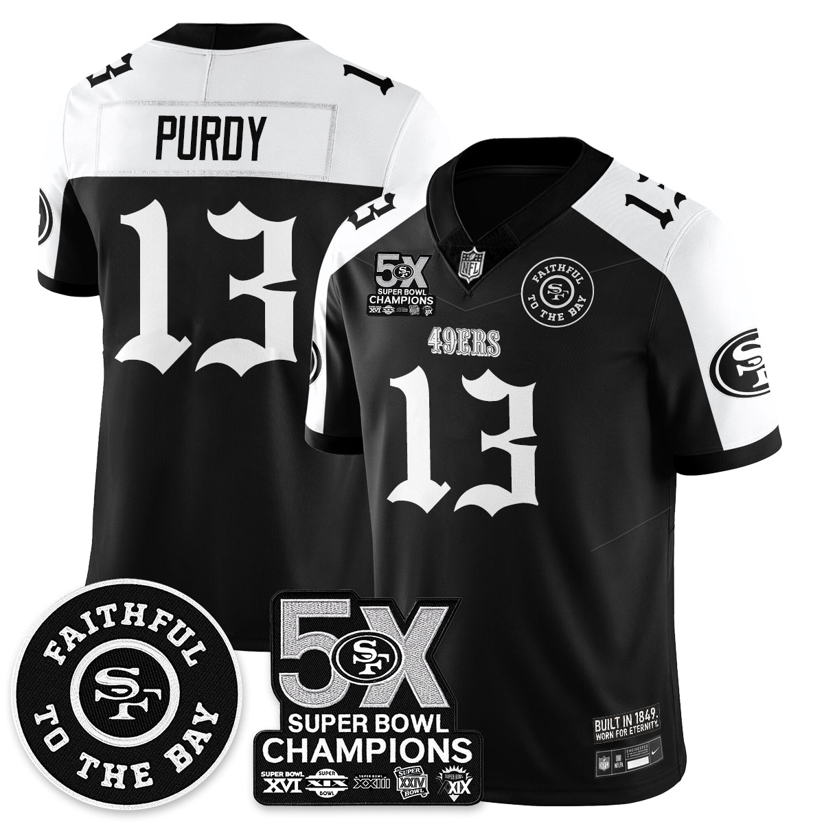 SF 5-Time Champions Gothic Vapor Limited Jersey - All Stitched