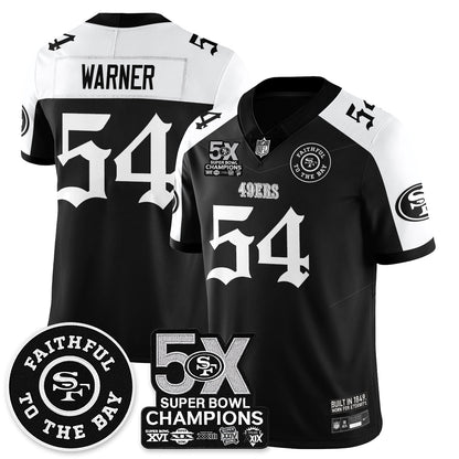 SF 5-Time Champions Gothic Vapor Limited Jersey - All Stitched