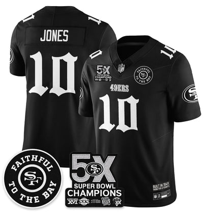 SF 5-Time Champions Gothic Vapor Limited Jersey - All Stitched