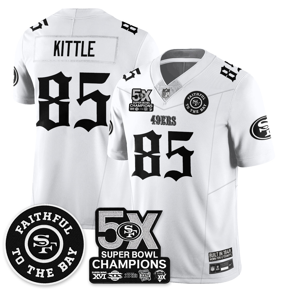 SF 5-Time Champions Gothic Vapor Limited Jersey - All Stitched