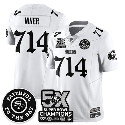 SF 5-Time Champions Gothic Vapor Limited Jersey - All Stitched