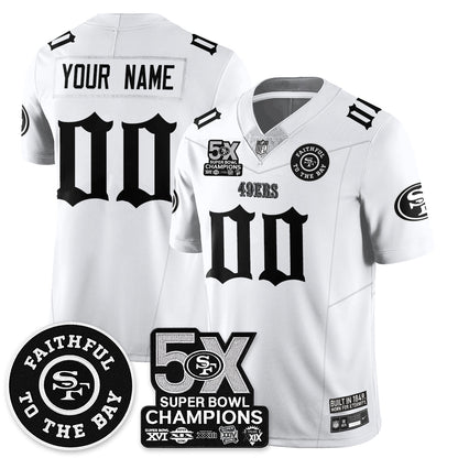 SF 5-Time Champions Gothic Vapor Limited Jersey - All Stitched