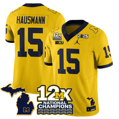 MICH 12x-Time National Champions Vapor Limited Football Jersey - All Stitched