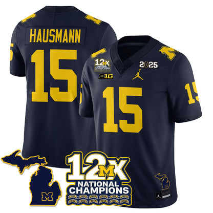 MICH 12x-Time National Champions Vapor Limited Football Jersey - All Stitched