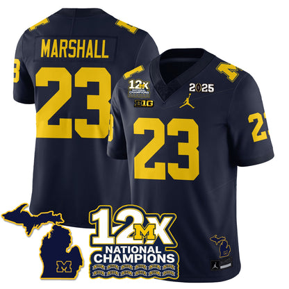 MICH 12x-Time National Champions Vapor Limited Football Jersey - All Stitched