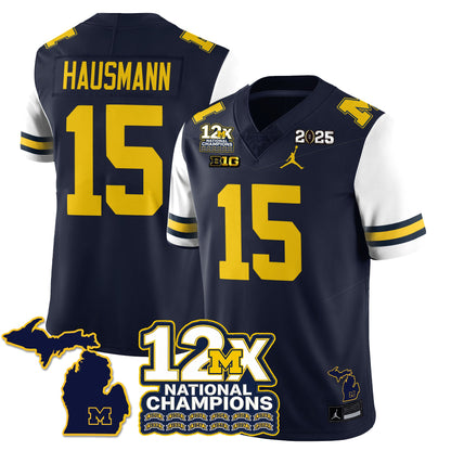 MICH 12x-Time National Champions Vapor Limited Football Jersey - All Stitched
