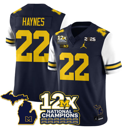 MICH 12x-Time National Champions Vapor Limited Football Jersey - All Stitched