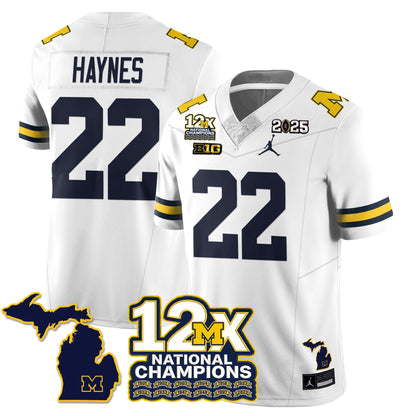 MICH 12x-Time National Champions Vapor Limited Football Jersey - All Stitched