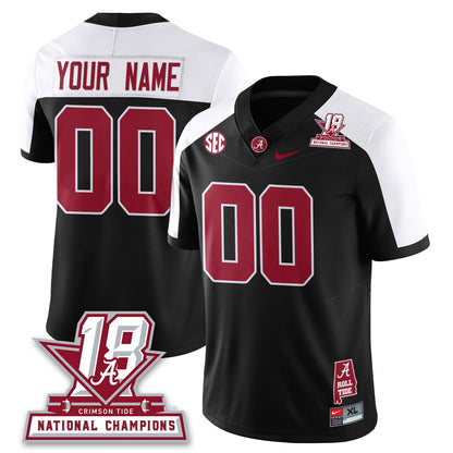 Custom BAMA 18x-Time National Champions Vapor Limited Jersey - All Stitched