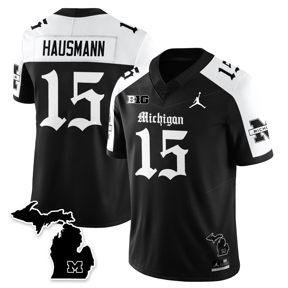 MICH Gothic Vapor Limited Football Jersey - All Stitched