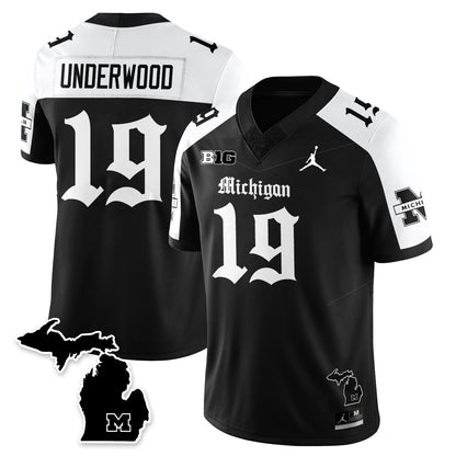 MICH Gothic Vapor Limited Football Jersey - All Stitched