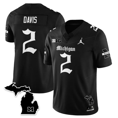 MICH Gothic Vapor Limited Football Jersey - All Stitched