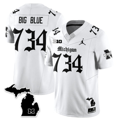 MICH Gothic Vapor Limited Football Jersey - All Stitched