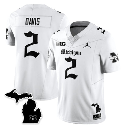 MICH Gothic Vapor Limited Football Jersey - All Stitched