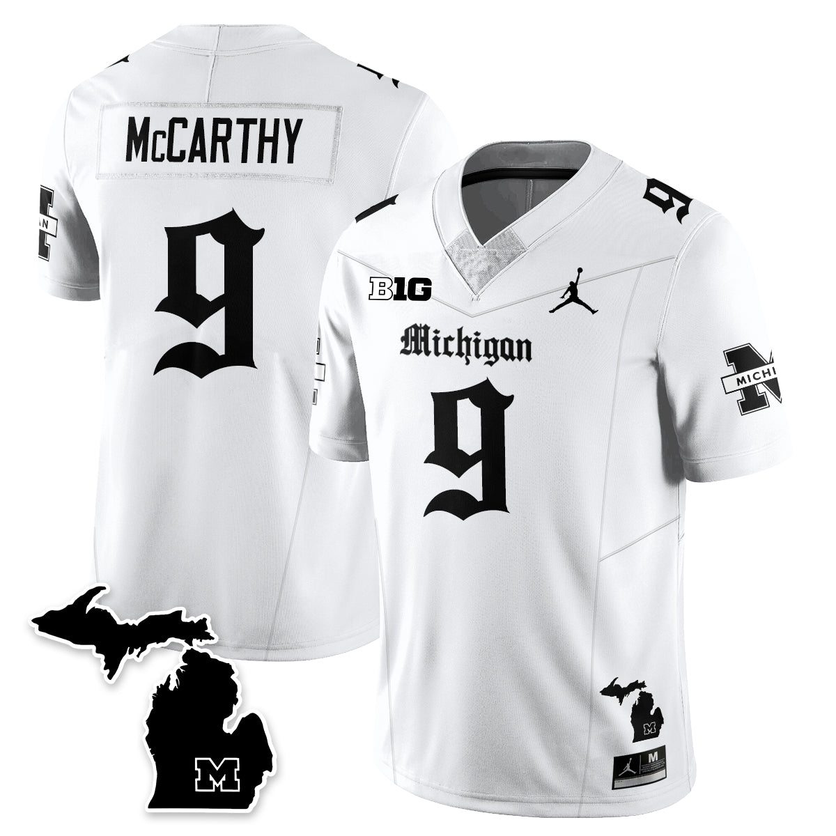 MICH Gothic Vapor Limited Football Jersey - All Stitched