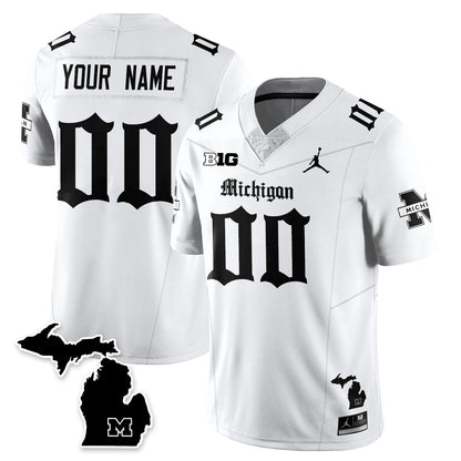 MICH Gothic Vapor Limited Football Jersey - All Stitched