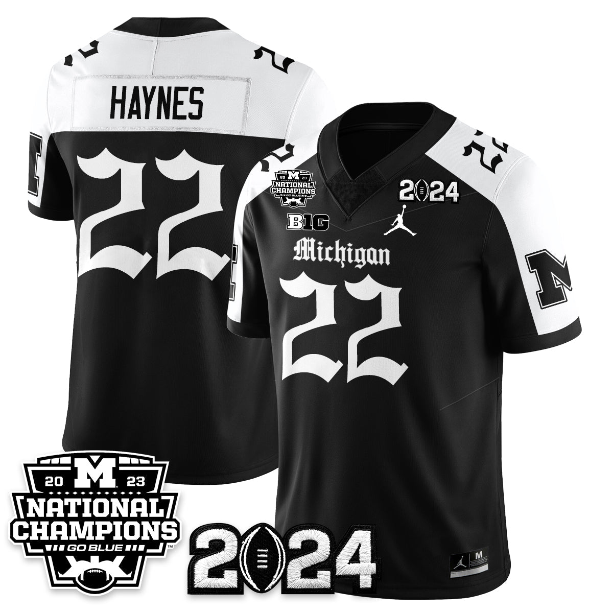 MICH Gothic 2023 National Champions Vapor Limited Football Jersey - All Stitched