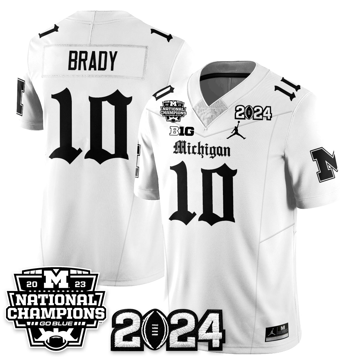 MICH Gothic 2023 National Champions Vapor Limited Football Jersey - All Stitched