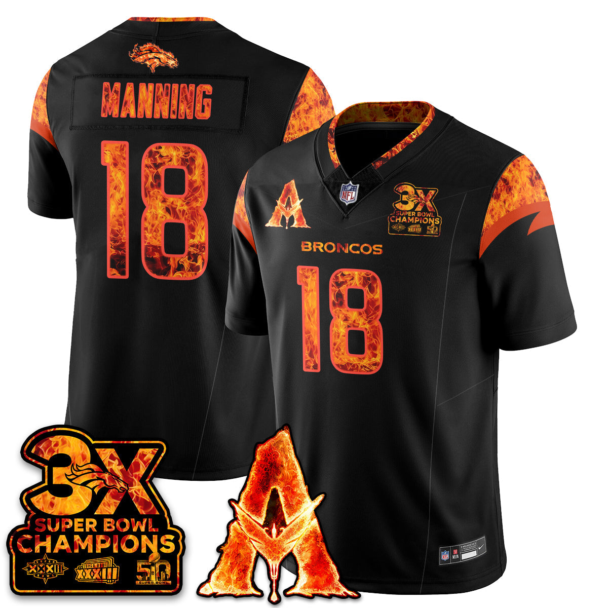 DEN x Avatar 3 Fire and Ash Jersey - All Stitched