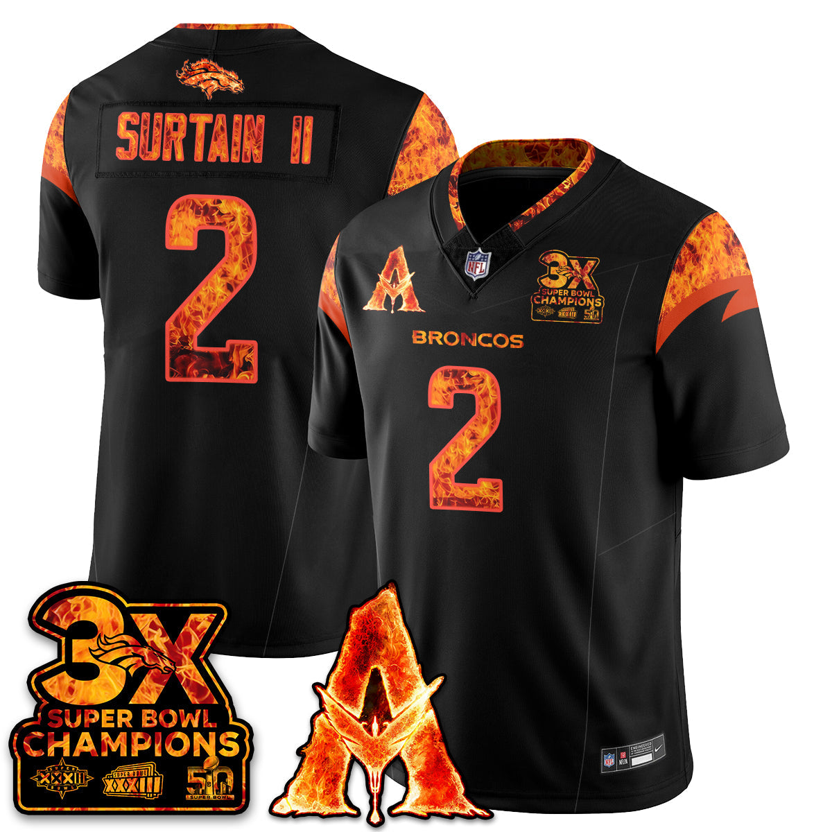 DEN x Avatar 3 Fire and Ash Jersey - All Stitched