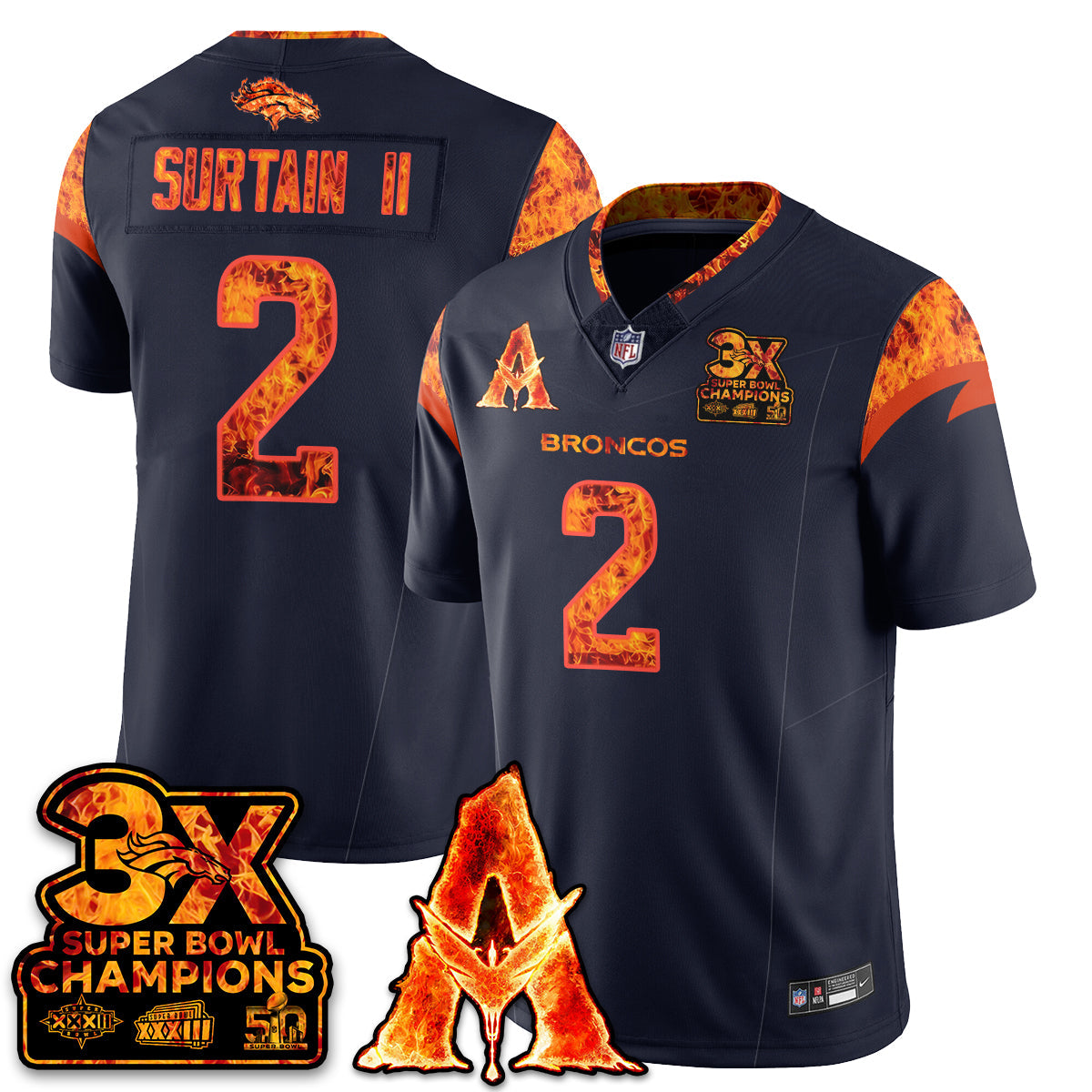 DEN x Avatar 3 Fire and Ash Jersey - All Stitched