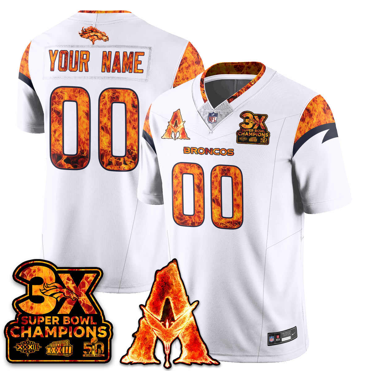 Custom DEN x Avatar 3 Fire and Ash Jersey - All Stitched