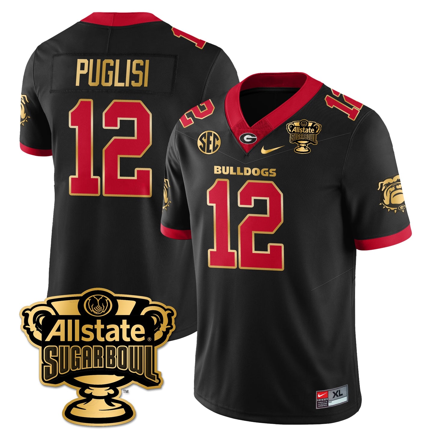 UGA Vapor Limited Football Jersey - Sugar Bowl - All Stitched
