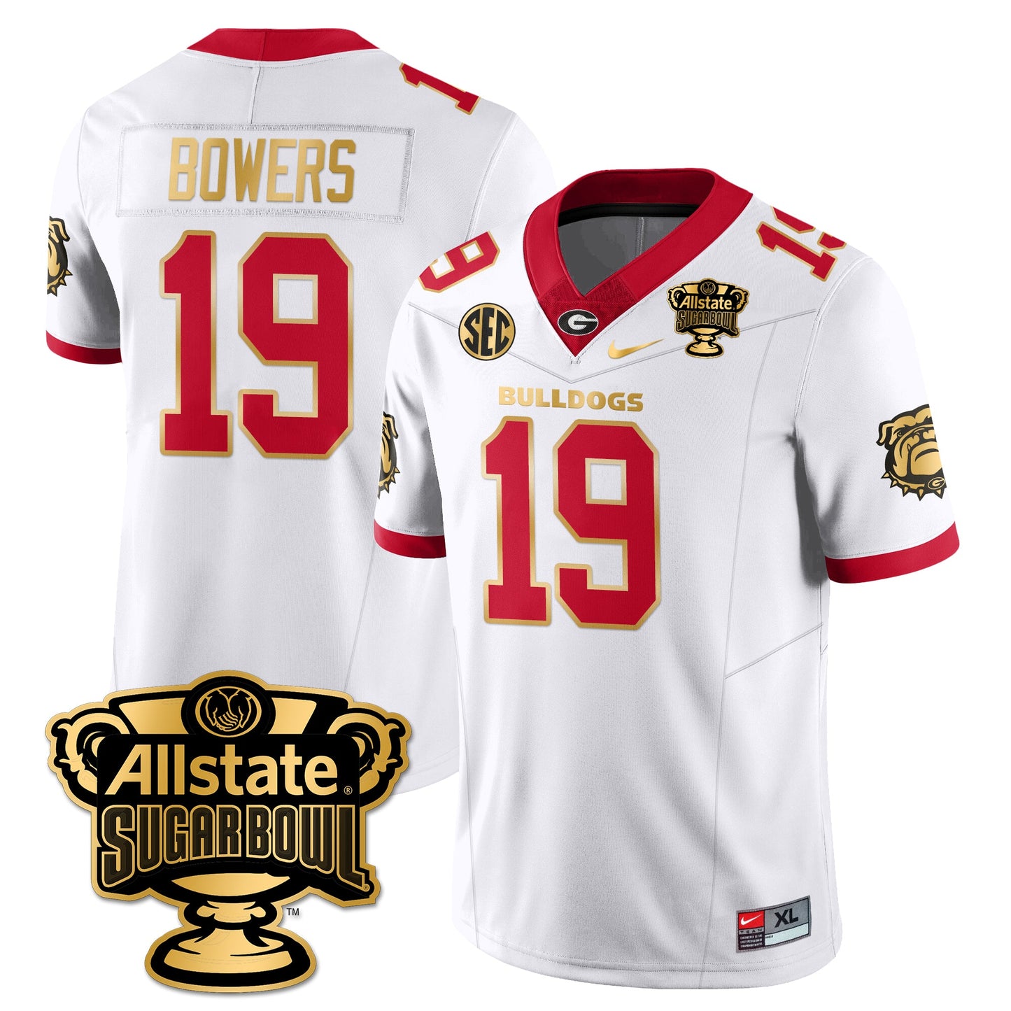 UGA Vapor Limited Football Jersey - Sugar Bowl - All Stitched