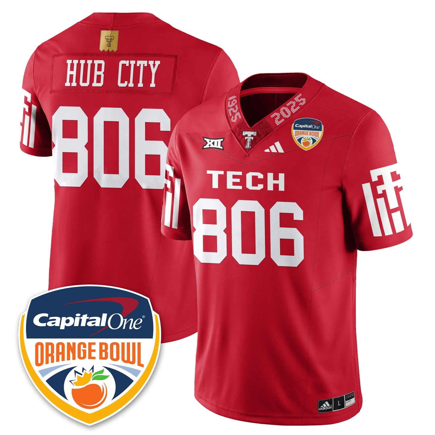 TTRR Football Vapor Limited Football Jersey - Orange Bowl - All Stitched