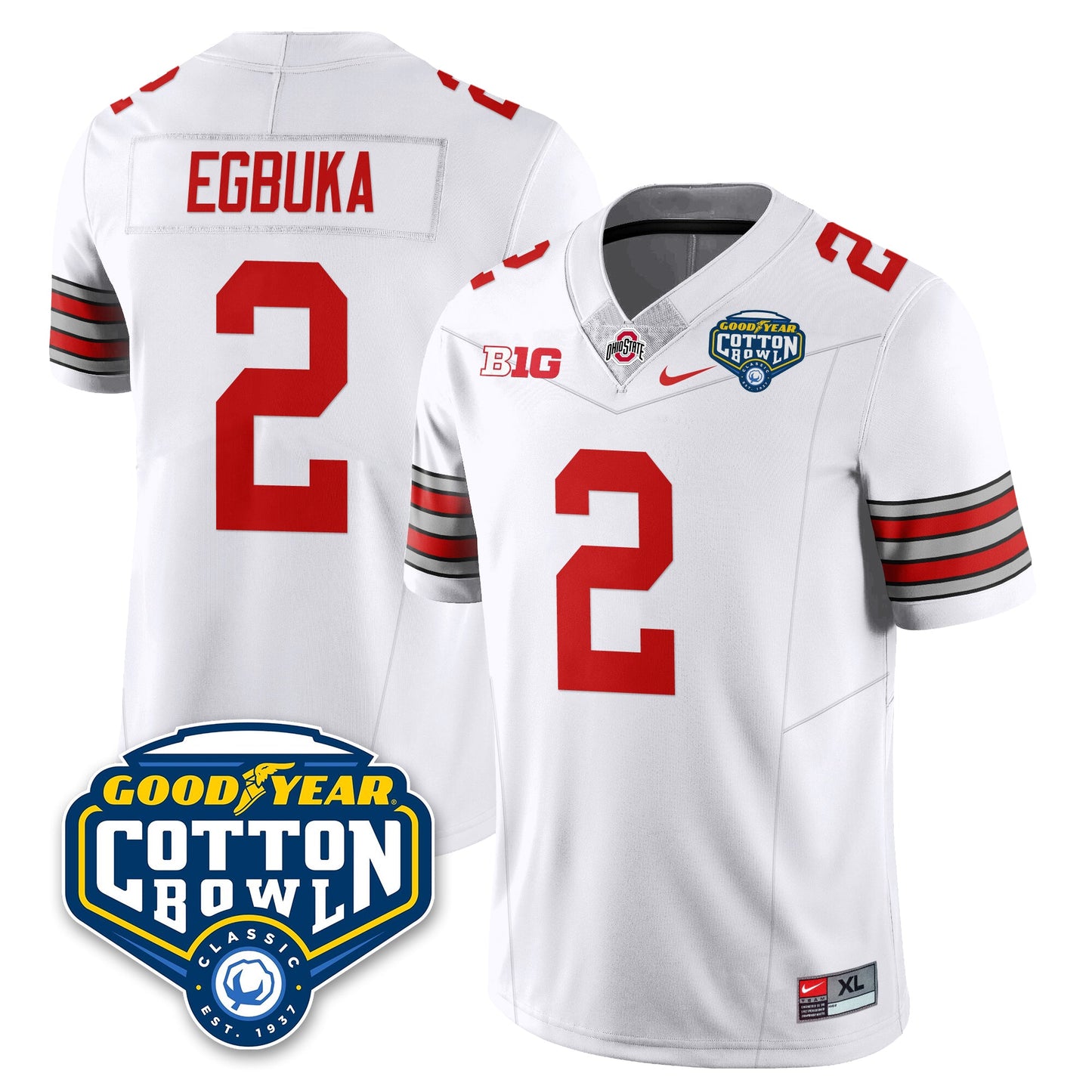 Ohio State Buckeyes Football Vapor Limited Jersey - Cotton Bowl - All Stitched