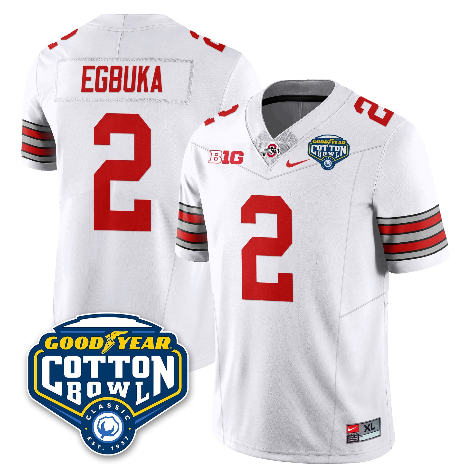 Ohio State Buckeyes Football Vapor Limited Jersey - Cotton Bowl - All Stitched