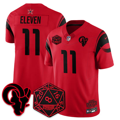 Los Angeles Rams Stranger Things Vapor Limited Jersey V2 - All Stitched
