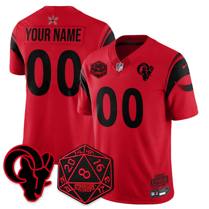 Los Angeles Rams Stranger Things Vapor Limited Jersey V2 - All Stitched