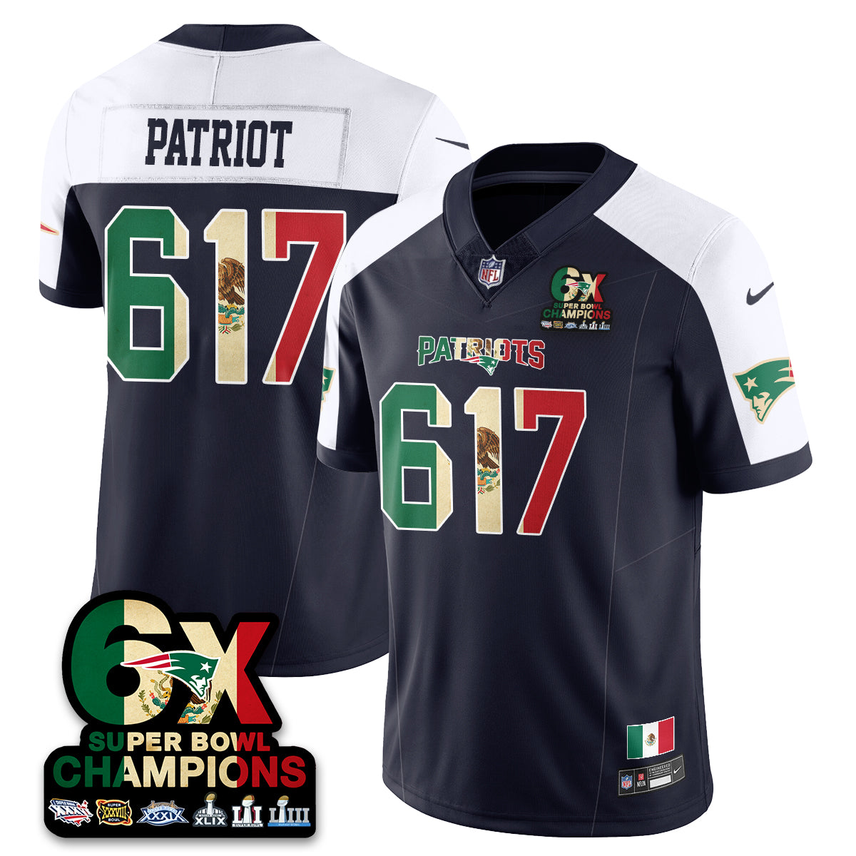 NE Mexico Vapor Limited Jersey - All Stitched